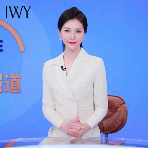 IWY/冯琳同款西装连衣裙女职业装季艺考播音主持人上镜正装女OL Q13140 商品图2