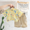 夏季新款叮当猫印花衬衫休闲中裤百搭潮流儿童两件套童装 商品缩略图1
