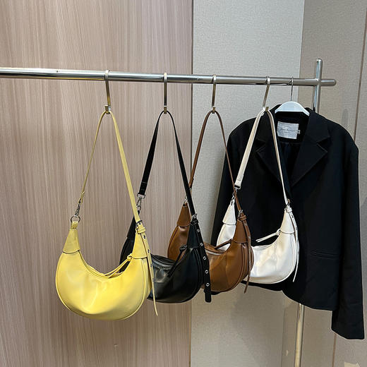 【ins百搭！小众复古腋下包】白色腋下包女韩版2023春新款小众设计复古百搭斜挎饺子包包。ry 商品图3