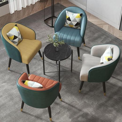 网红沙发椅子靠背单人学生宿舍家用简约卧室阳台美甲化妆休闲凳子 商品图9