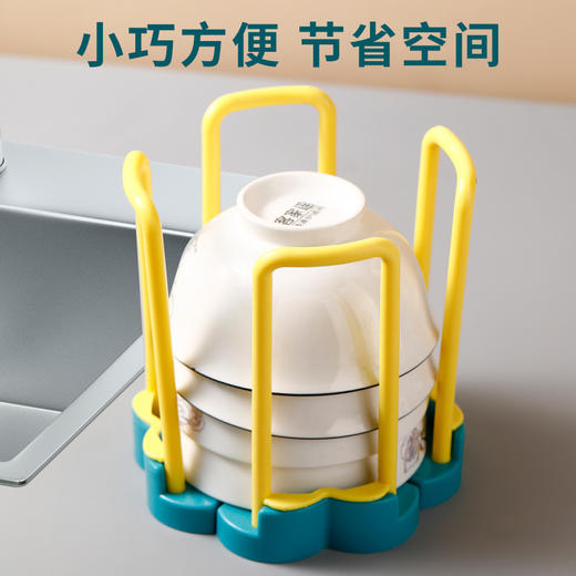 「拍1发2！旋转伸缩款」二代可伸缩沥水碗架 厨房用品沥水碗碟架旋转伸缩碗架塑料碗碟收纳整理架子 商品图1