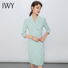IWY/淡蓝色连衣裙气质女神范播音艺考主持人正装高端时尚职业装Q13131 商品缩略图3