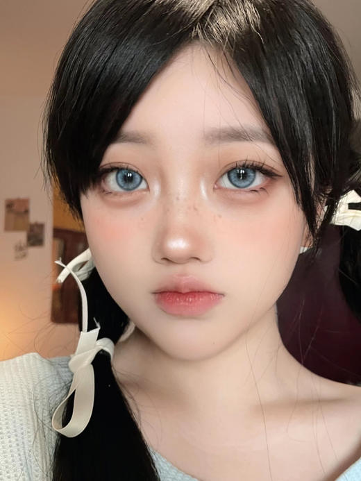 【月抛和日抛】天使冰蓝 summerbaby  | 大直径14.5mm 着色14.0mm 有挡瞳可能哦，介意慎拍 基弧8.5 商品图8