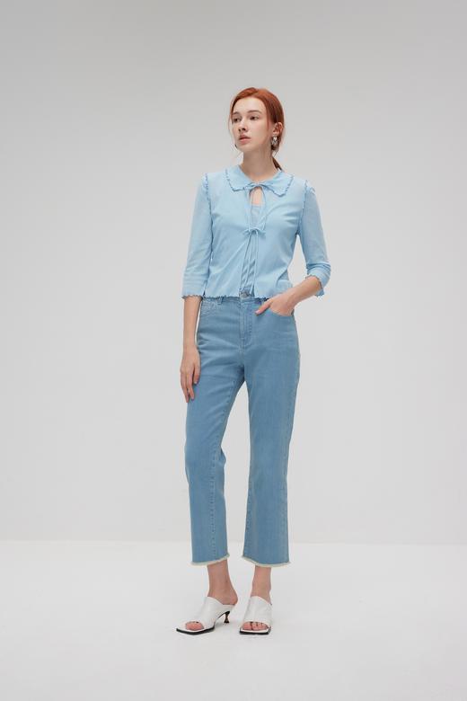 木耳边系带门襟短外套 商品图0