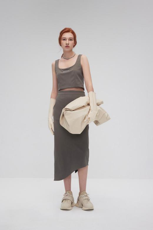 双口袋紧身半裙 商品图0