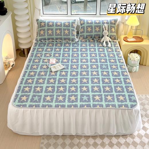 “夏被”【乳胶凉席床裙款三件套】A类凉感丝，环保数码印花 夹层高品质整张天然乳胶 可轻柔机洗/水洗-CC 商品图11