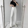 【吸湿排汗显高显瘦百搭】白色西装裤女夏宽松直筒显瘦大码胖mm裤子高腰垂感休闲拖地阔腿裤 商品缩略图0