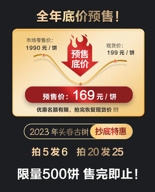 凰馨古茶2023年广别老寨357克生茶探春系列 古树普洱茶 商品图3