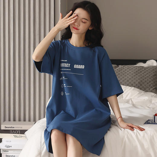 【纯棉睡裙】2023年新款夏季短袖全棉睡衣韩版宽松休闲家居服外穿 商品图9