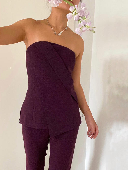 C/MEO | Don't stop Bustier TOP [抹胸上衣 酒红 /孔雀蓝] 商品图0