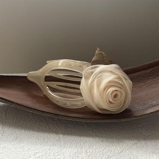 山茶花朵发夹横夹温柔气质抓夹碎发夹 商品图4