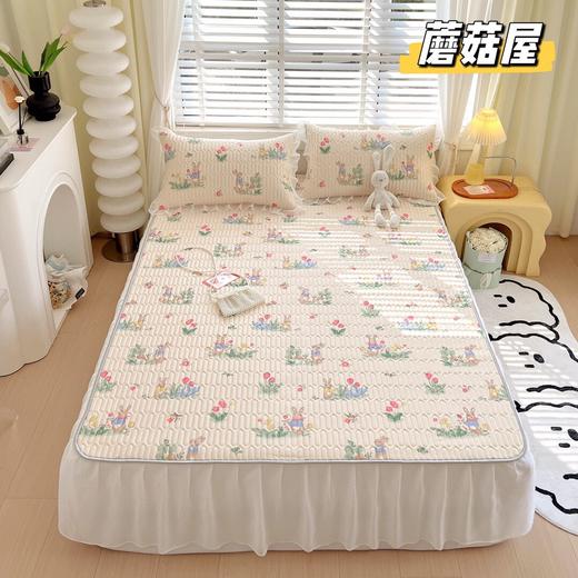“夏被”【乳胶凉席床裙款三件套】A类凉感丝，环保数码印花 夹层高品质整张天然乳胶 可轻柔机洗/水洗-CC 商品图13