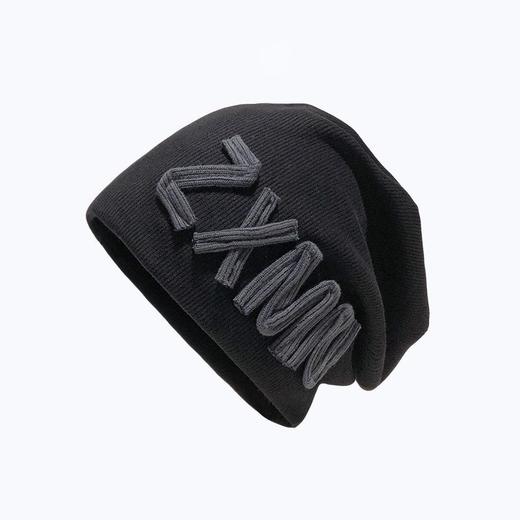 网红字母粗针织冷帽百搭坑条堆堆帽子女秋冬针织毛线包头帽 商品图8