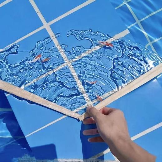 夏日水扇滴胶水做的扇子diy材料包玻璃颜料相框滴胶寒冰扇 商品图2