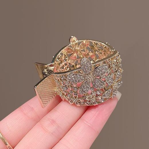 懒人鸟巢盘发神器丸子头女夏发夹天鹅绒面发圈高马尾固定造型抓夹 商品图1