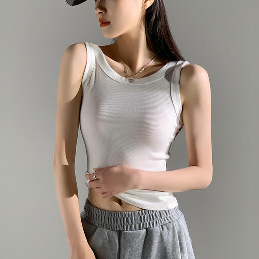【39.9元2件 内搭背心，单拍1件不发】外穿无袖打底衫修身遮副乳吊带#异业福利 商品图6