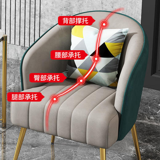 网红沙发椅子靠背单人学生宿舍家用简约卧室阳台美甲化妆休闲凳子 商品图2