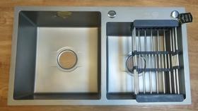 镱龙 灰 3.0 双手工盆（水槽）8045