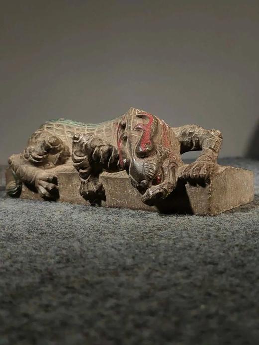 青石雕猛虎形镇纸摆件，顺丰包邮 商品图11