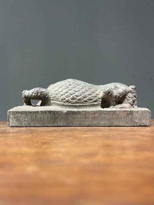 青石雕猛虎形镇纸摆件，顺丰包邮 商品图2