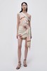 Jonathan Simkhai-Mae Marble Printed Satin Draped Mini Skirt-Seafoam Marble-乔纳森·希姆凯-女装-海泡印花 商品缩略图2