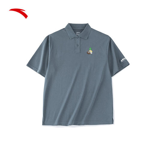 安踏圆领短袖POLO衫男2023夏季新款休闲修身翻领上衣152328150 商品图7