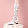 春夏新款，尖头拼接蕾丝网纱长靴YSML-D788-158 商品缩略图4