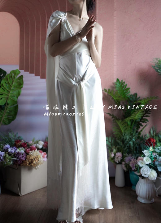 #1309【复团】喵娘精工@《月华倾落》性感露背缎面礼服连衣裙 商品图11