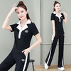 夏季新款，时尚显瘦运动休闲套装女韩系V领短袖T恤阔腿裤两件套ZYR-8303 商品缩略图7