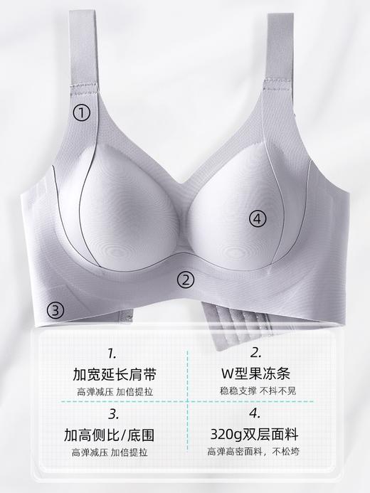 【强烈推荐】可调节肩带  防下垂大胸显小文胸内衣 红色新年【按身高+体重选尺码，卡码拍小】（建议手洗）#2305 商品图8