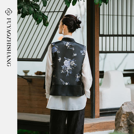 扶摇系列  新中式提花流苏盘扣中式马甲百搭 商品图3