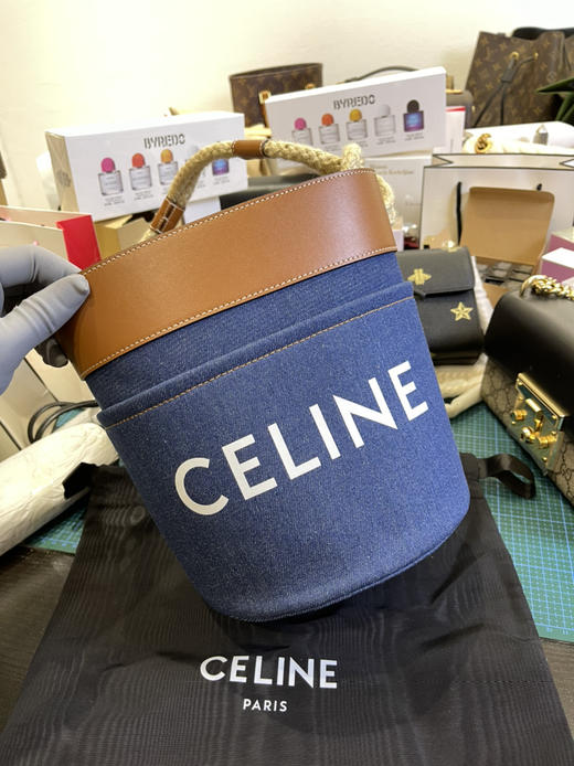 亏本清仓，Celine原厂皮牛仔水桶包 商品图5