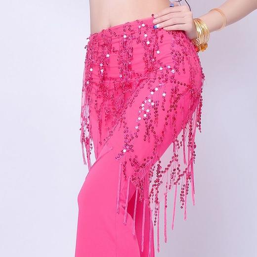 肚皮舞腰链新款练功服臀巾流苏三角巾东方舞蹈亮片腰巾初学者腰带 商品图7