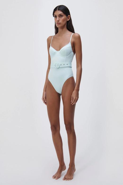 Jonathan Simkhai-Noa Solid Swimwear Bustier One Piece-Seafoam-乔纳森·希姆凯-女装-海泡蓝 商品图3