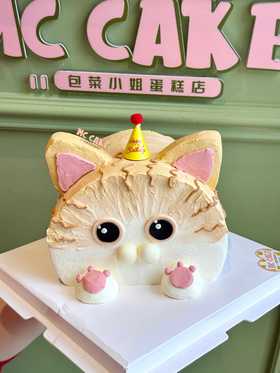 小猫咪立体手绘蛋糕