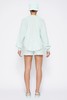 Jonathan Simkhai-Anneka Organic Cotton Gauze Relaxed Tie Front Blouse-Seafoam-乔纳森·希姆凯-女装-海泡蓝 商品缩略图4