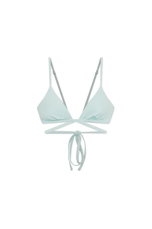 Jonathan Simkhai-Emmalyn Marble Printed Swimwear Strappy Bikini Bottom-Seafoam-乔纳森·希姆凯-女装-海泡蓝 商品图5