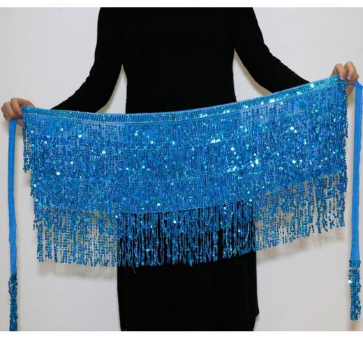 新款肚皮舞腰链流苏臀巾裙四层雪纺腰带印度舞腰封表演出配饰腰巾 商品图4