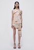 Jonathan Simkhai-Mae Marble Printed Satin Draped Mini Skirt-Seafoam Marble-乔纳森·希姆凯-女装-海泡印花 商品缩略图0