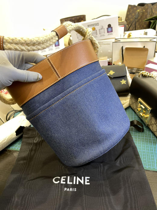 亏本清仓，Celine原厂皮牛仔水桶包 商品图7