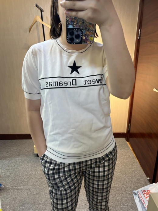 针丝缘大码女装春新款时尚洋气百搭高弹针织衫T恤6335 商品图2