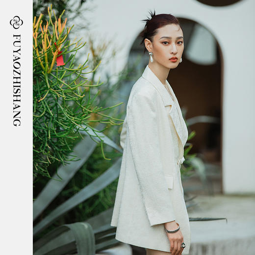 扶摇系列 通勤平驳领提花西装外套【福利款】 商品图1