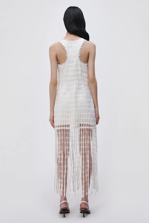 Jonathan Simkhai - Janette Cotton Mesh Midi Dress-Natural-乔纳森·希姆凯-女装-白色 商品图4