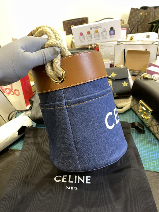 亏本清仓，Celine原厂皮牛仔水桶包 商品图6
