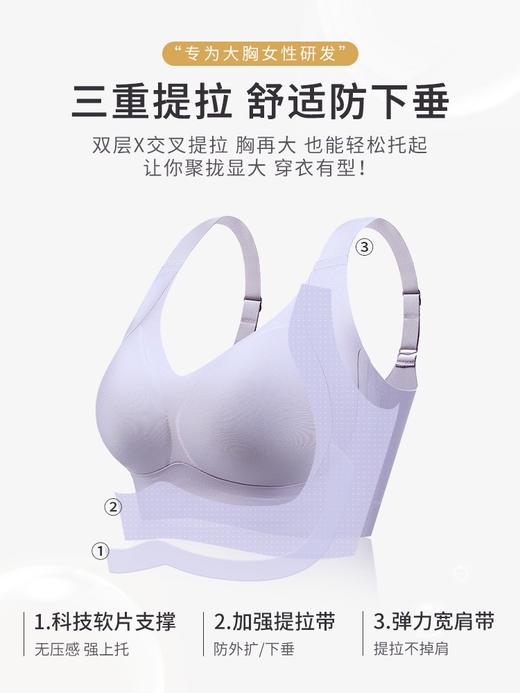 【强烈推荐】可调节肩带  防下垂大胸显小文胸内衣 红色新年【按身高+体重选尺码，卡码拍小】（建议手洗）#2305 商品图7