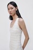 Jonathan Simkhai - Janette Cotton Mesh Midi Dress-Natural-乔纳森·希姆凯-女装-白色 商品缩略图3