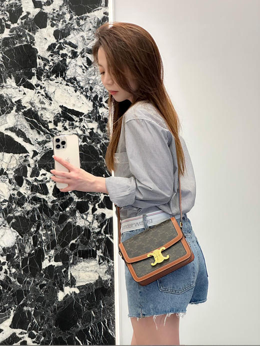 亏本清仓，凯旋门老花小方包，全新不退换 商品图0