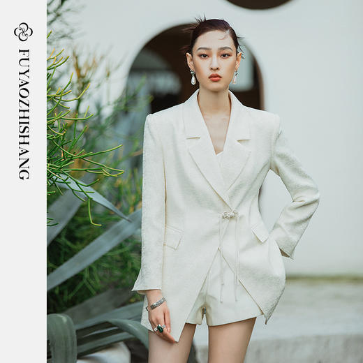 扶摇系列 通勤平驳领提花西装外套【福利款】 商品图4