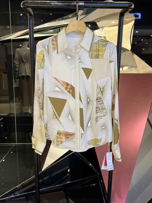 女士花色重磅真丝衬衣 商品图0