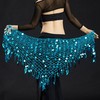 肚皮舞腰链臀巾新款渔网亮片三角巾铜锣片流苏腰带腰巾 商品缩略图3
